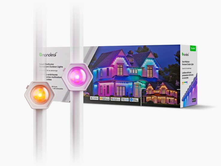 Nanoleaf Smart Multicolor Permanent utomhusbelysning i Europa. (Bildkälla: Nanoleaf)